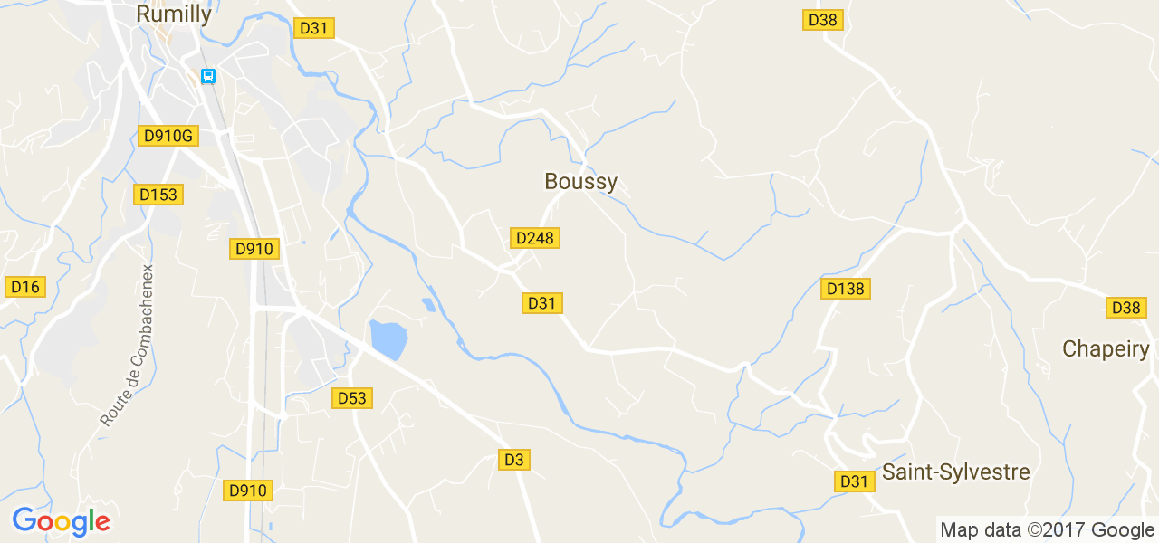 map de la ville de Boussy