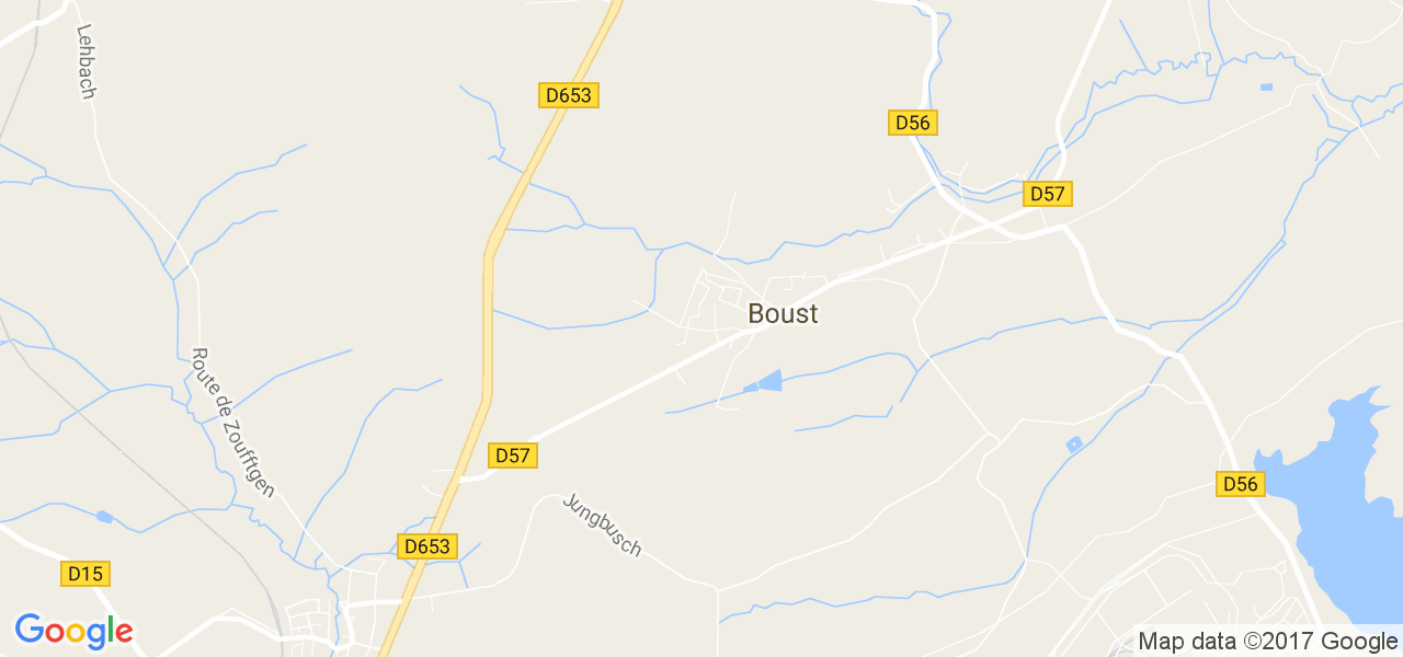 map de la ville de Boust