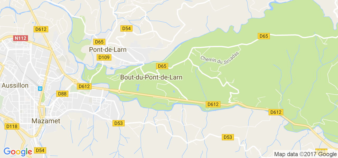 map de la ville de Bout-du-Pont-de-Larn