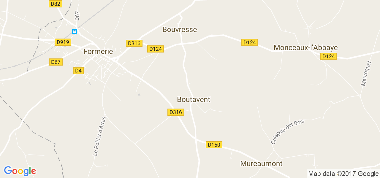 map de la ville de Boutavent