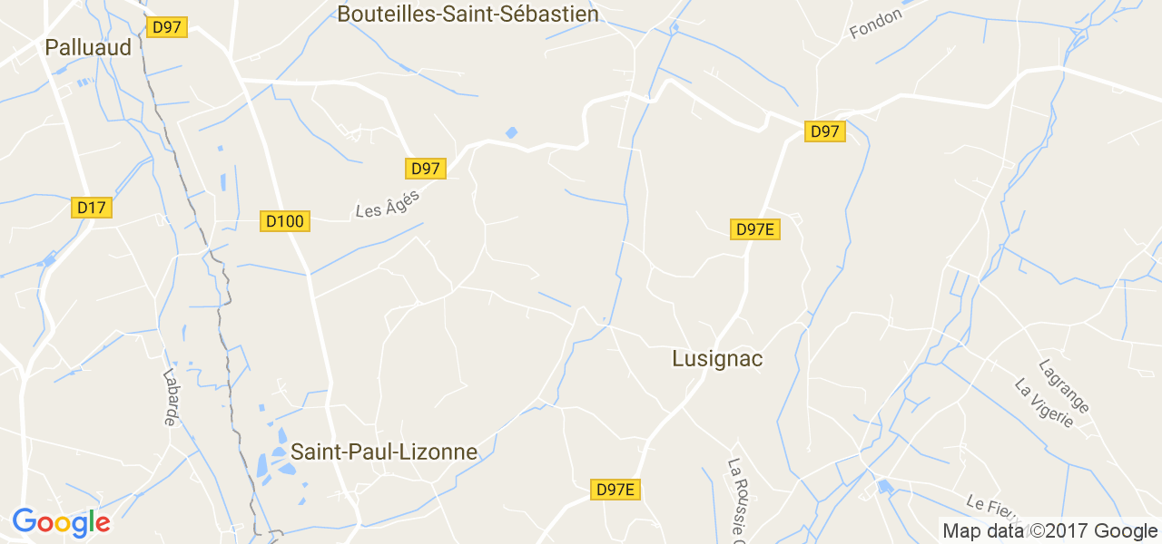 map de la ville de Bouteilles-Saint-Sébastien