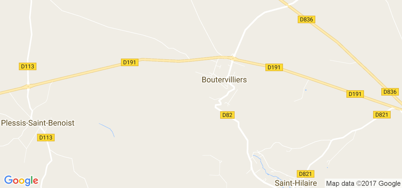 map de la ville de Boutervilliers