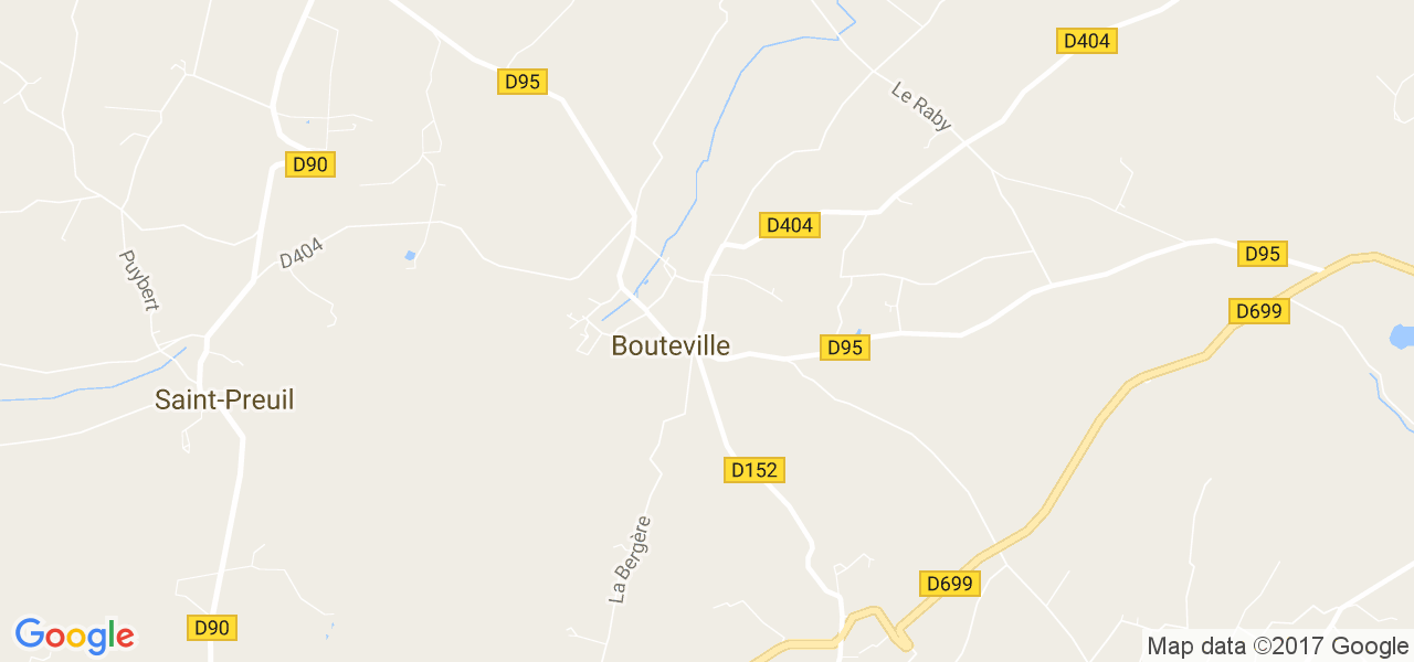 map de la ville de Bouteville