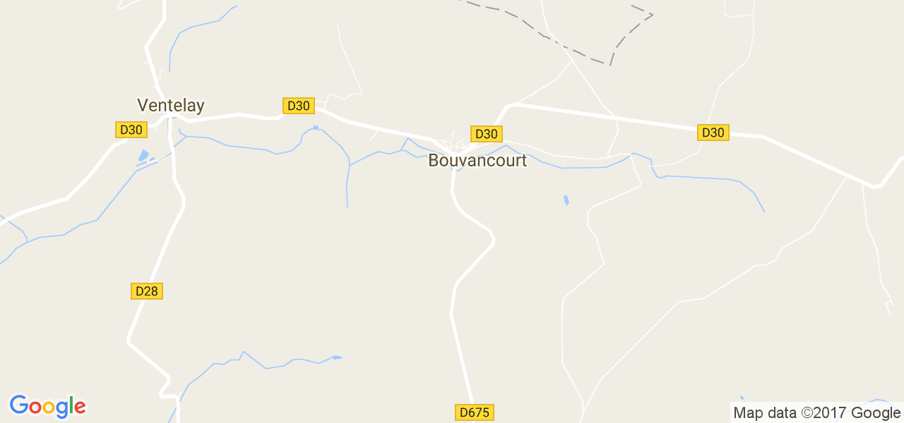 map de la ville de Bouvancourt