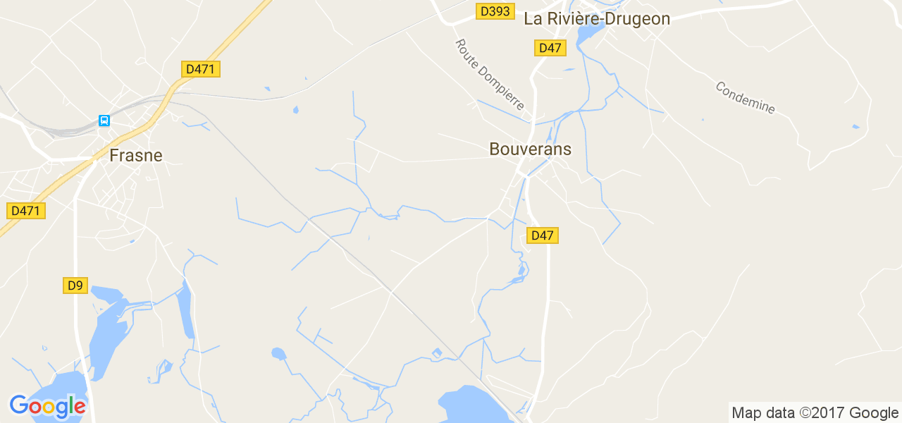 map de la ville de Bouverans