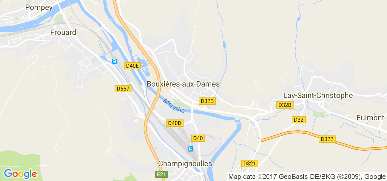 map de la ville de Bouxières-aux-Dames