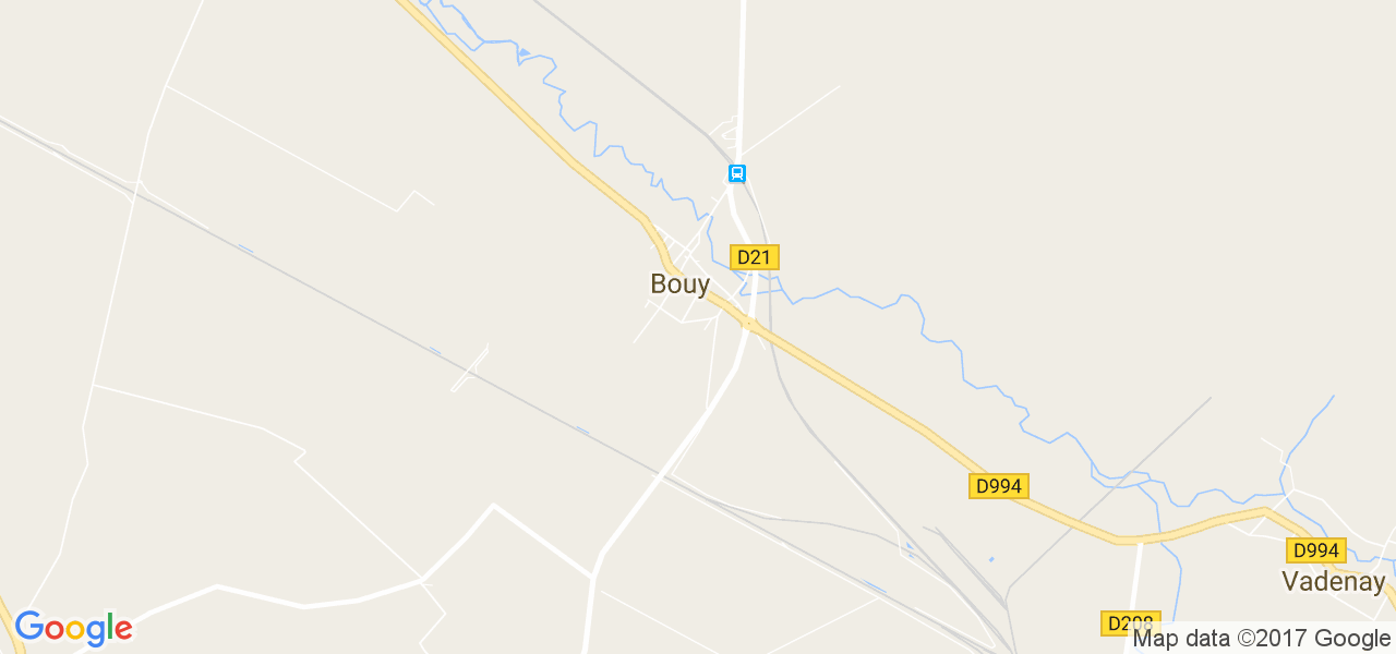 map de la ville de Bouy