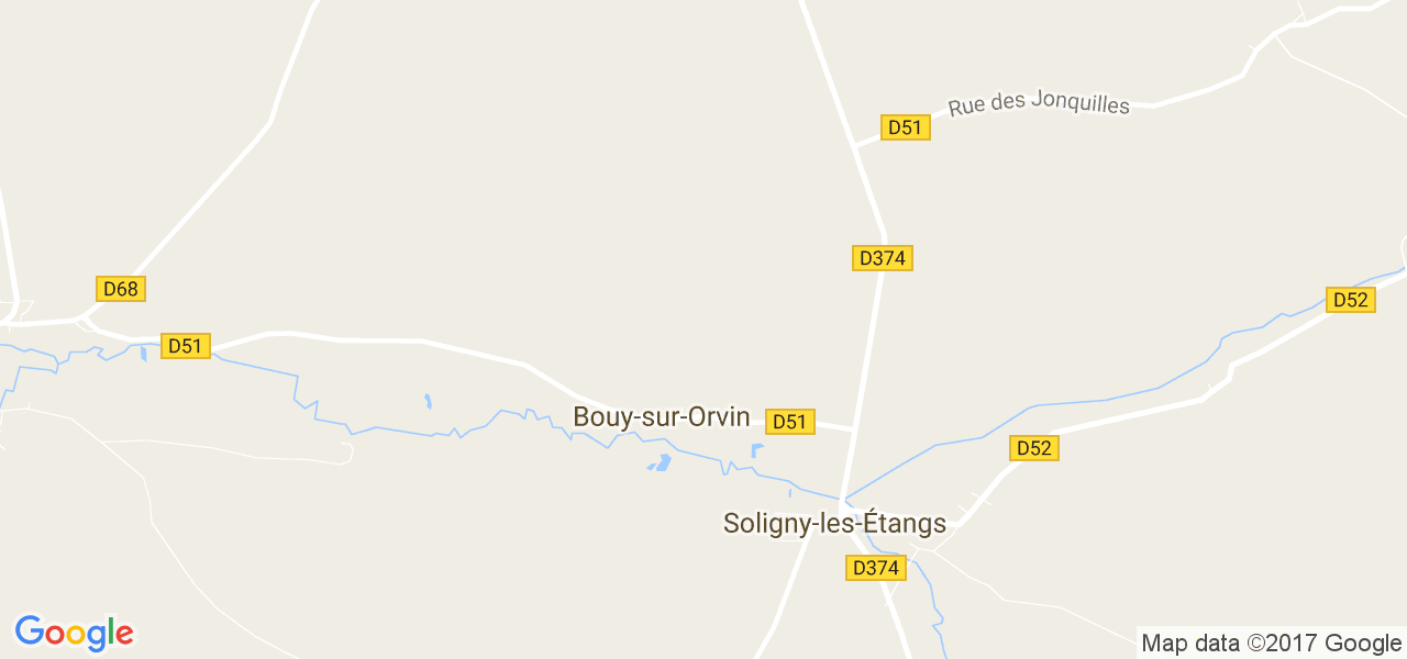 map de la ville de Bouy-sur-Orvin