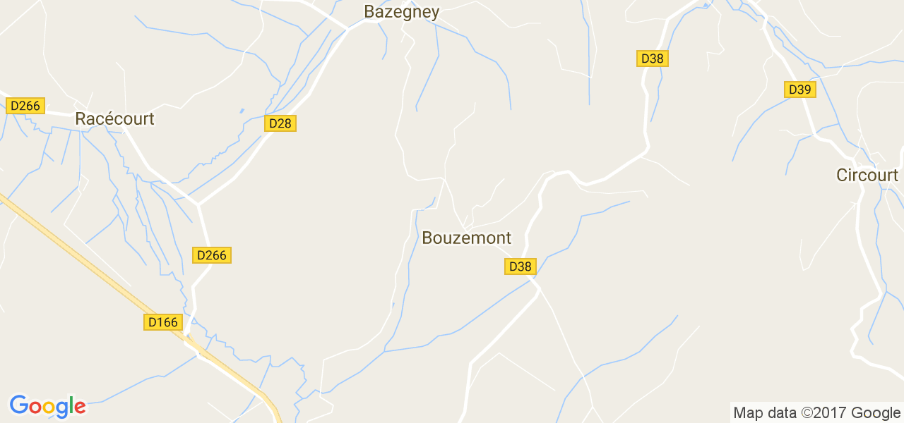 map de la ville de Bouzemont