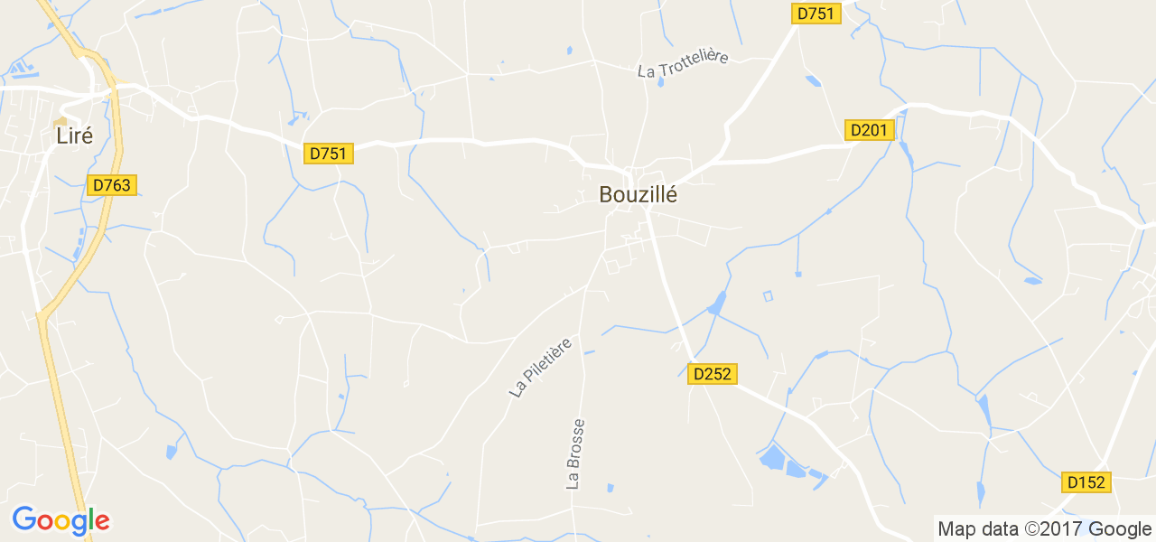 map de la ville de Bouzillé