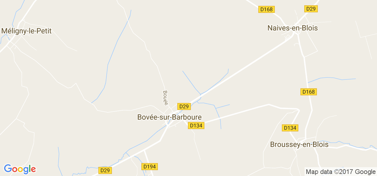 map de la ville de Bovée-sur-Barboure