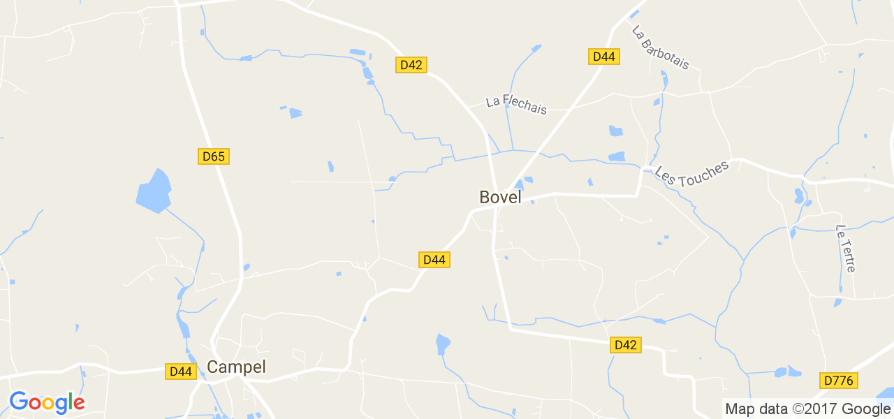 map de la ville de Bovel