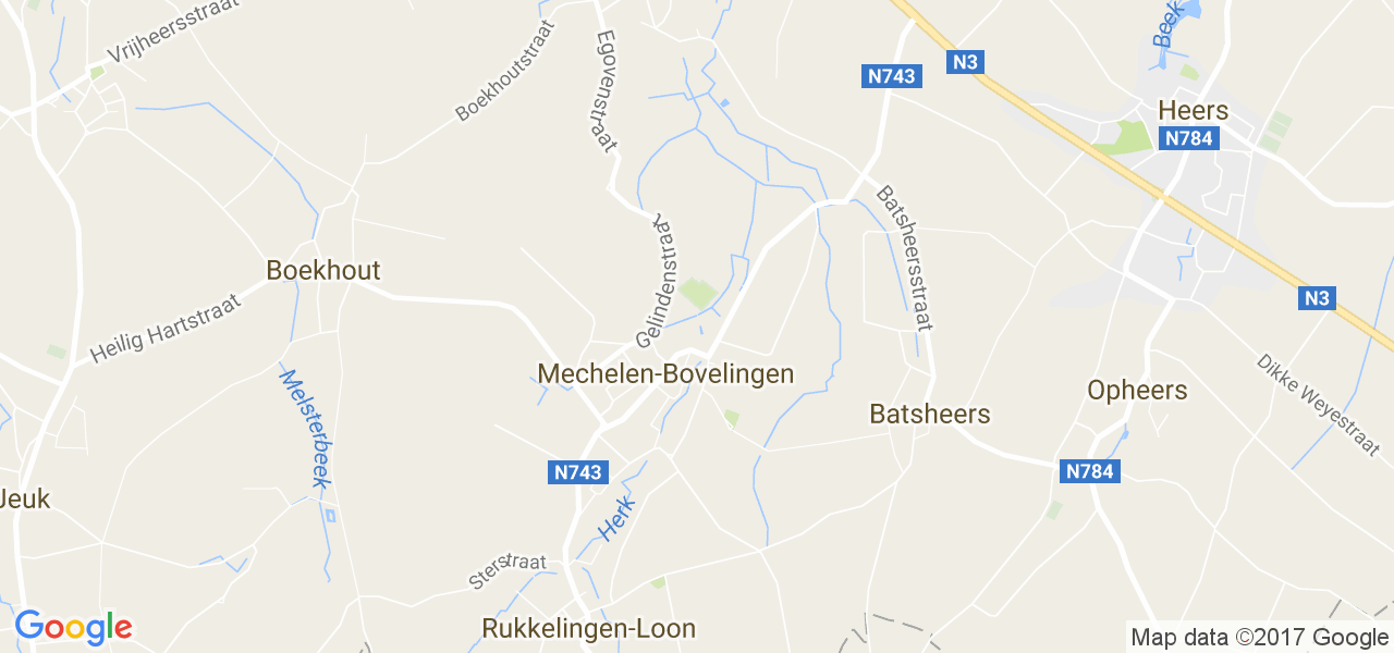 map de la ville de Bovelingen