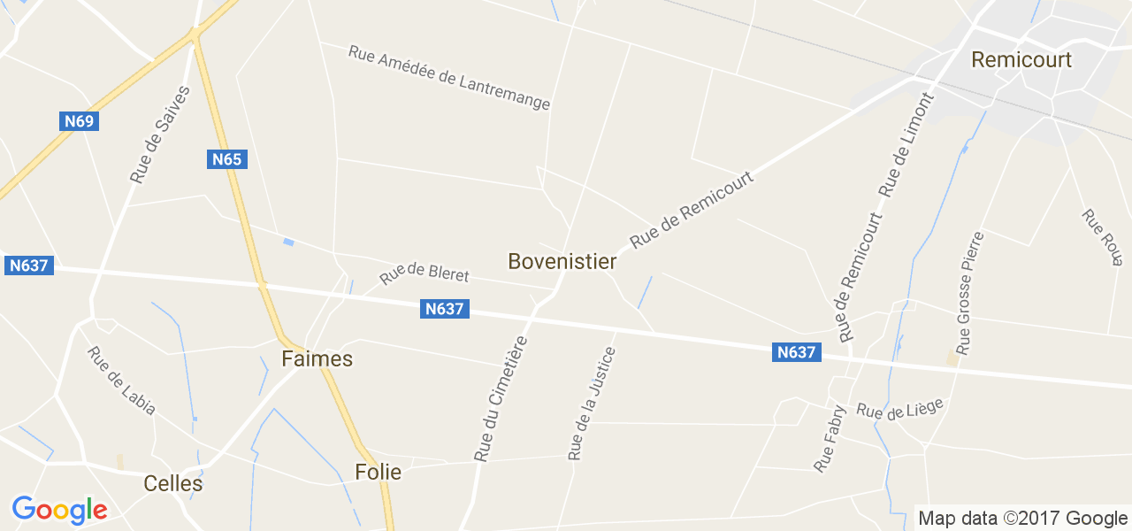 map de la ville de Bovenistier