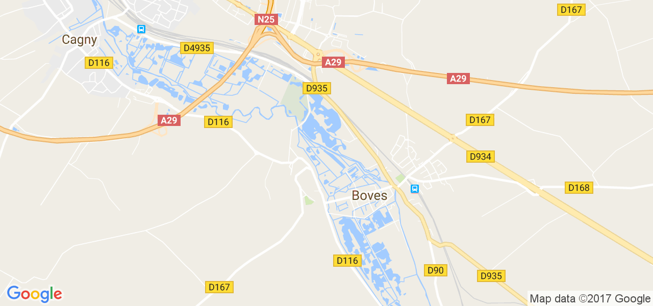 map de la ville de Boves