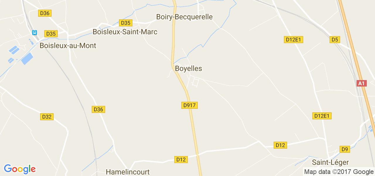 map de la ville de Boyelles