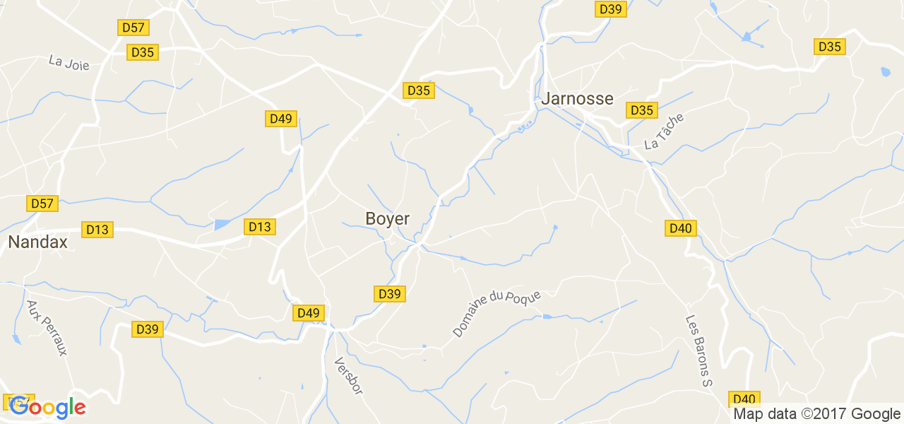 map de la ville de Boyer