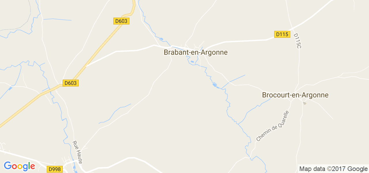 map de la ville de Brabant-en-Argonne