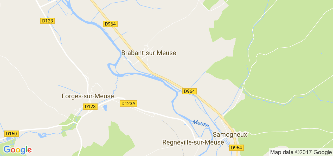 map de la ville de Brabant-sur-Meuse