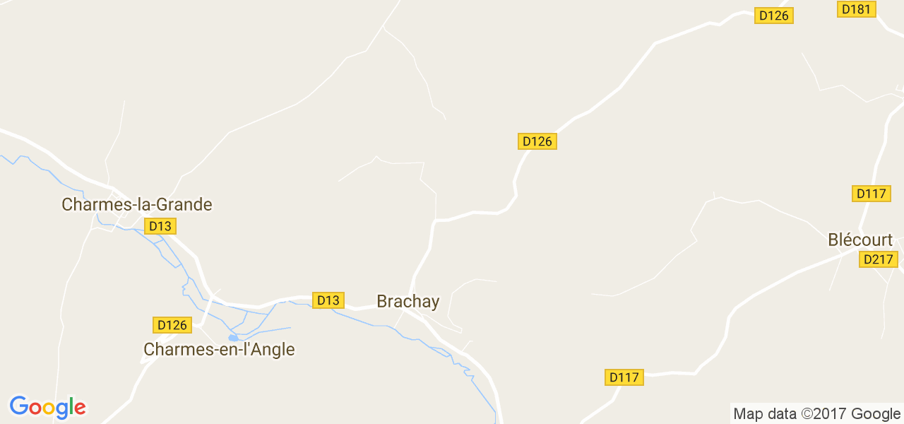 map de la ville de Brachay