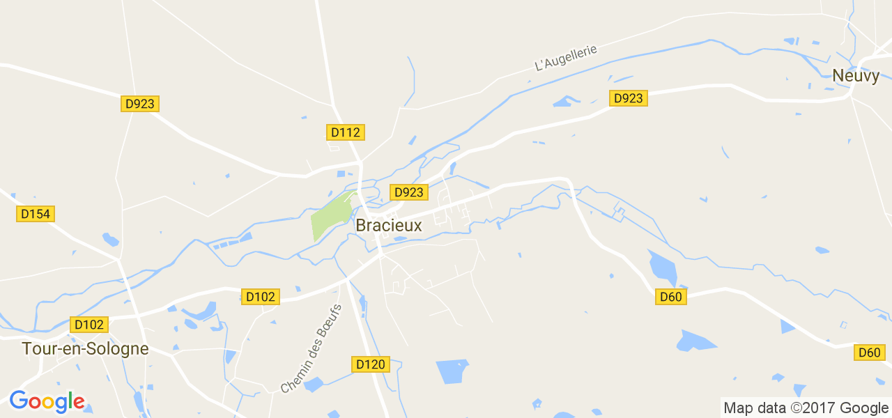 map de la ville de Bracieux