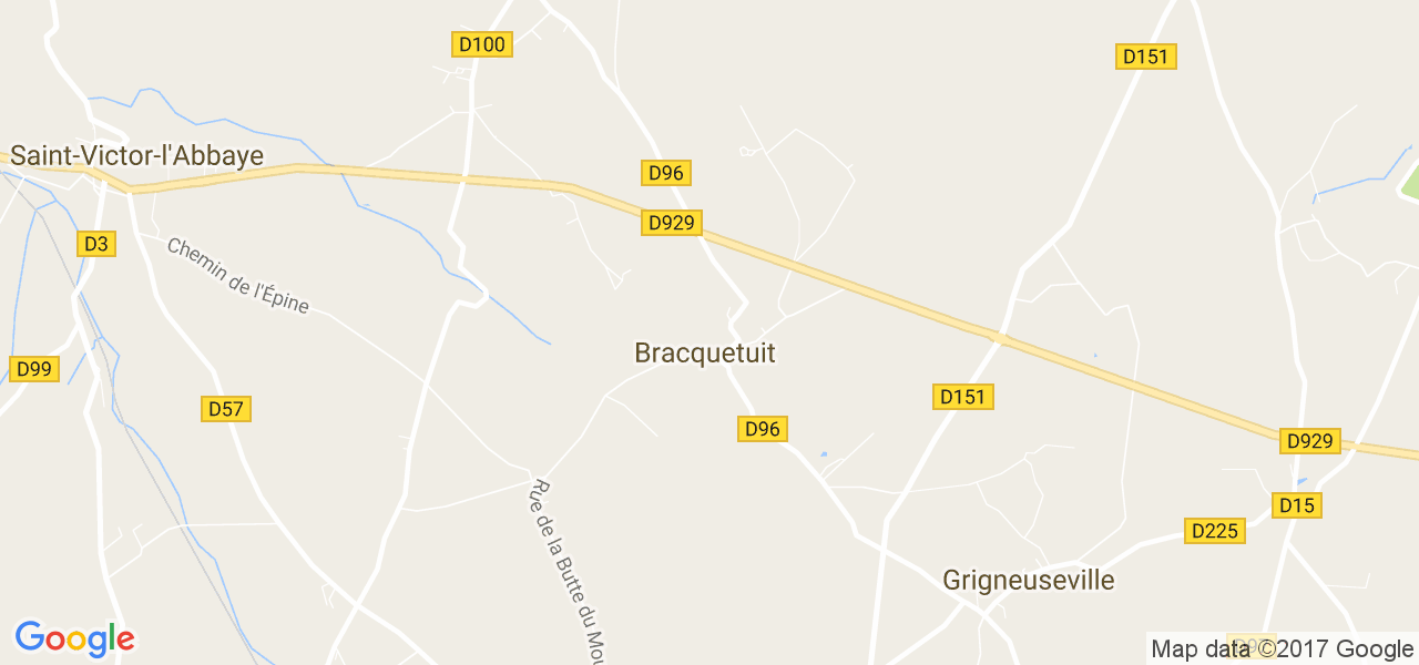 map de la ville de Bracquetuit