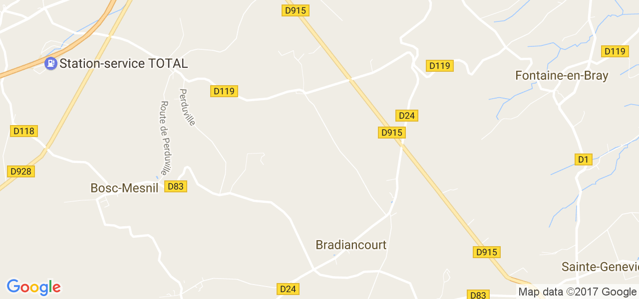 map de la ville de Bradiancourt