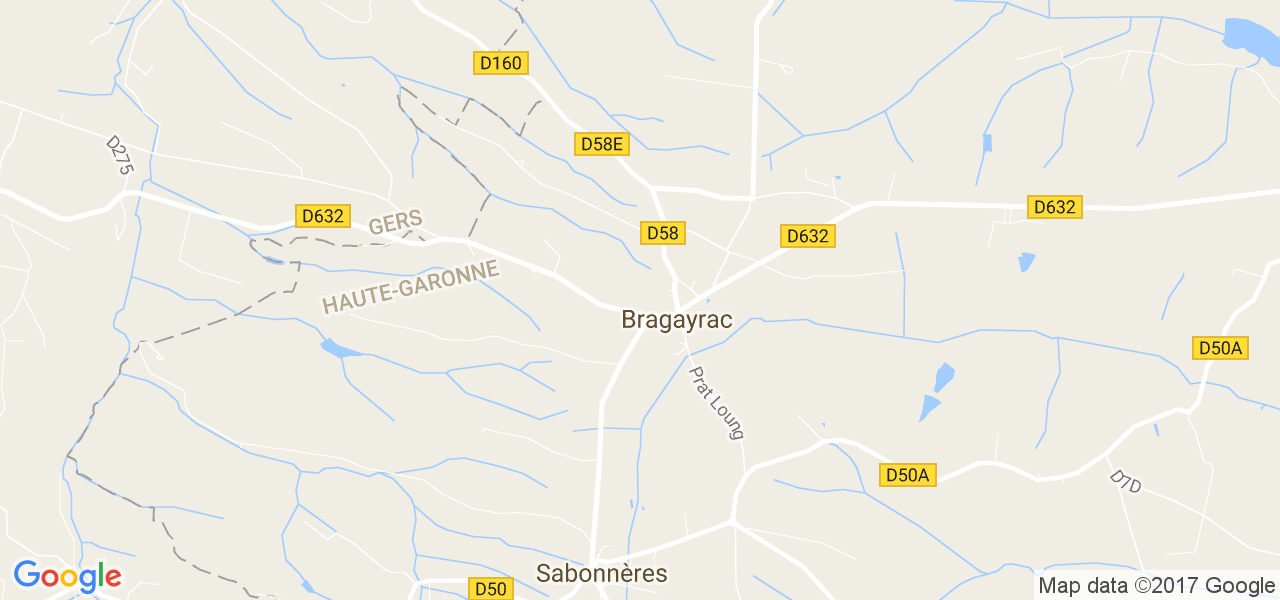 map de la ville de Bragayrac