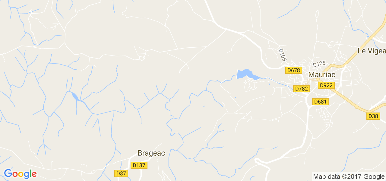 map de la ville de Brageac