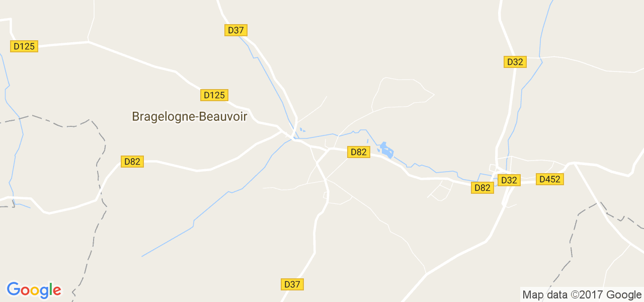 map de la ville de Bragelogne-Beauvoir