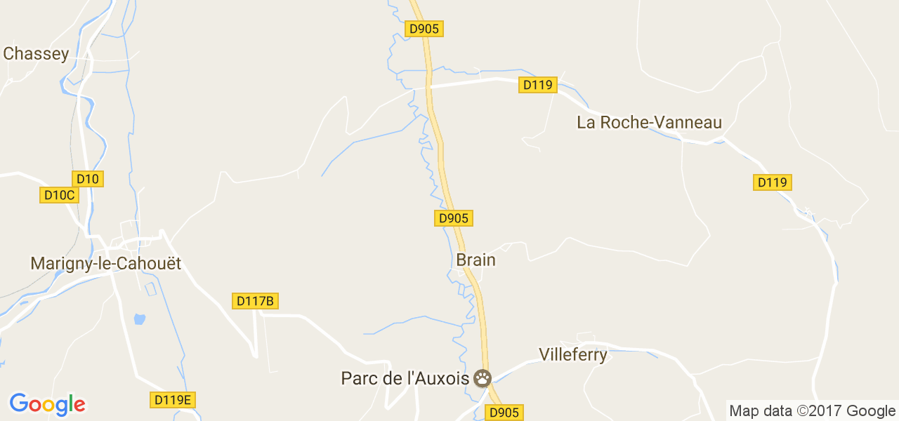 map de la ville de Brain