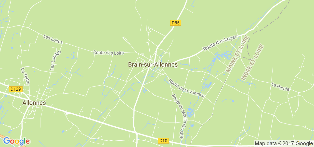 map de la ville de Brain-sur-Allonnes