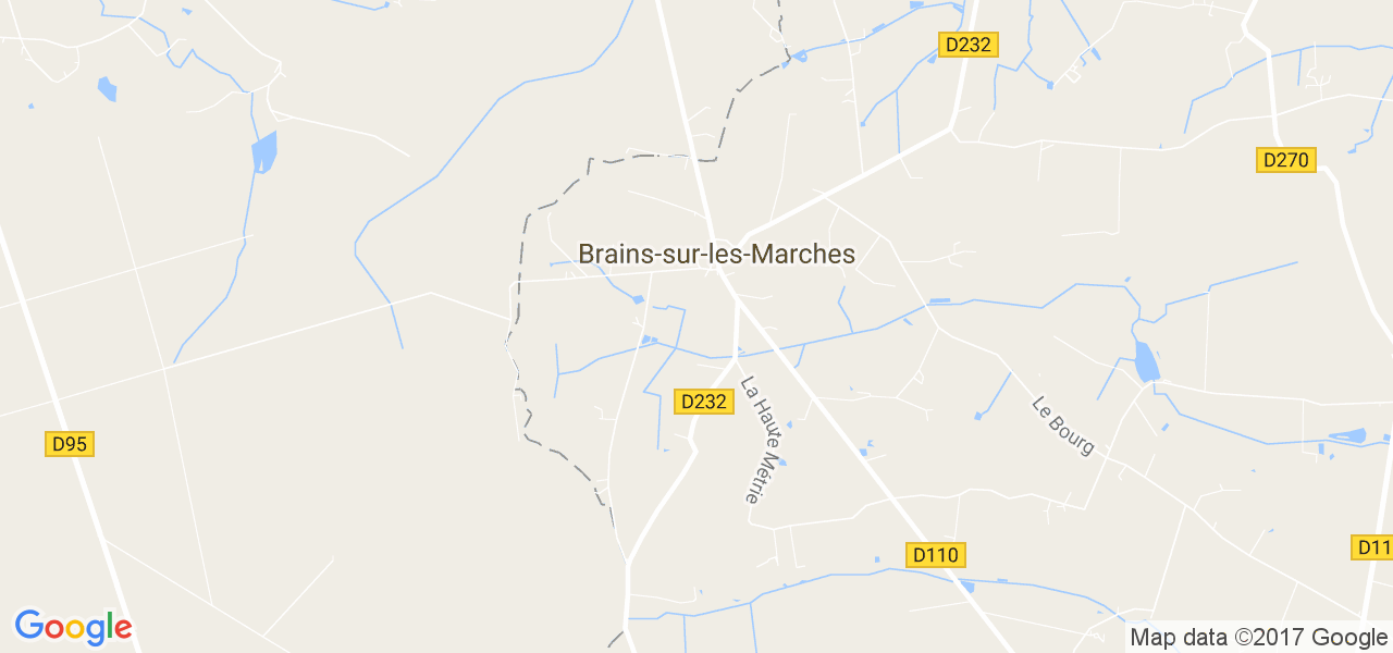 map de la ville de Brains-sur-les-Marches