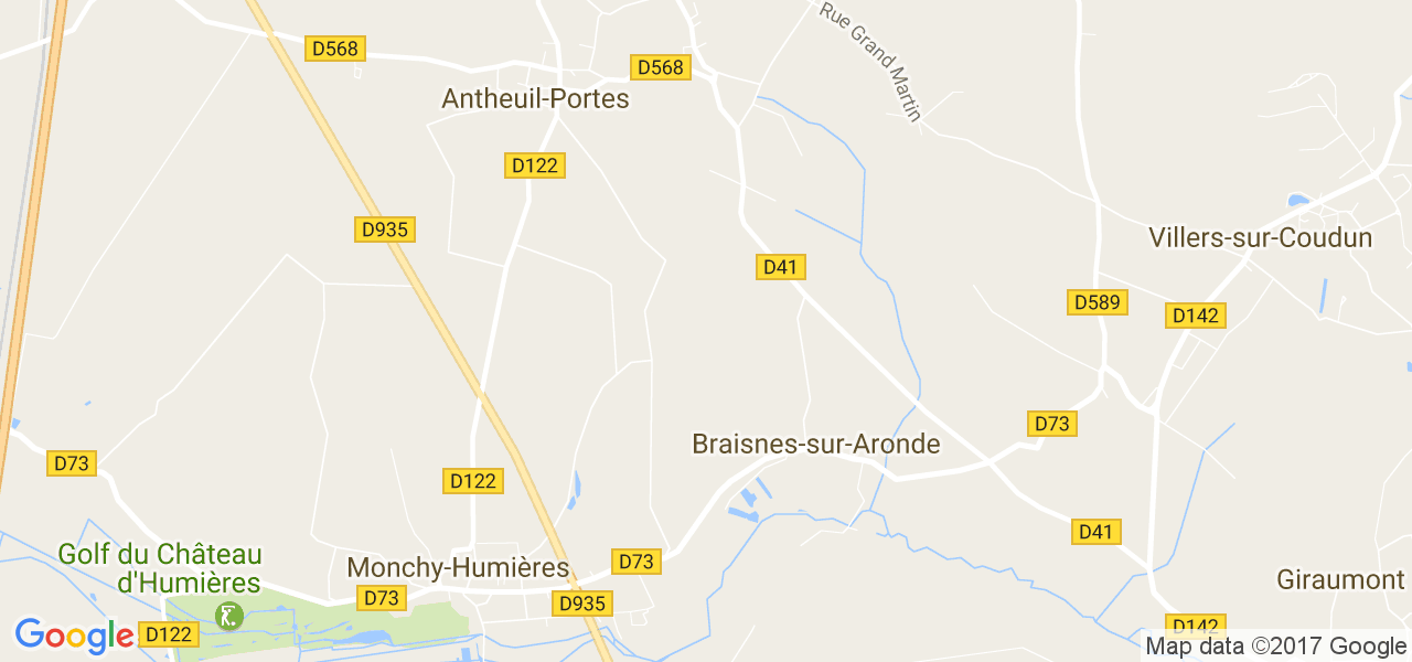 map de la ville de Braisnes