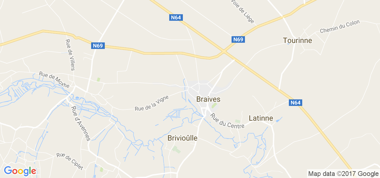 map de la ville de Braives