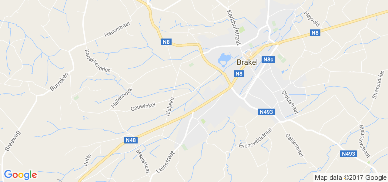 map de la ville de Brakel