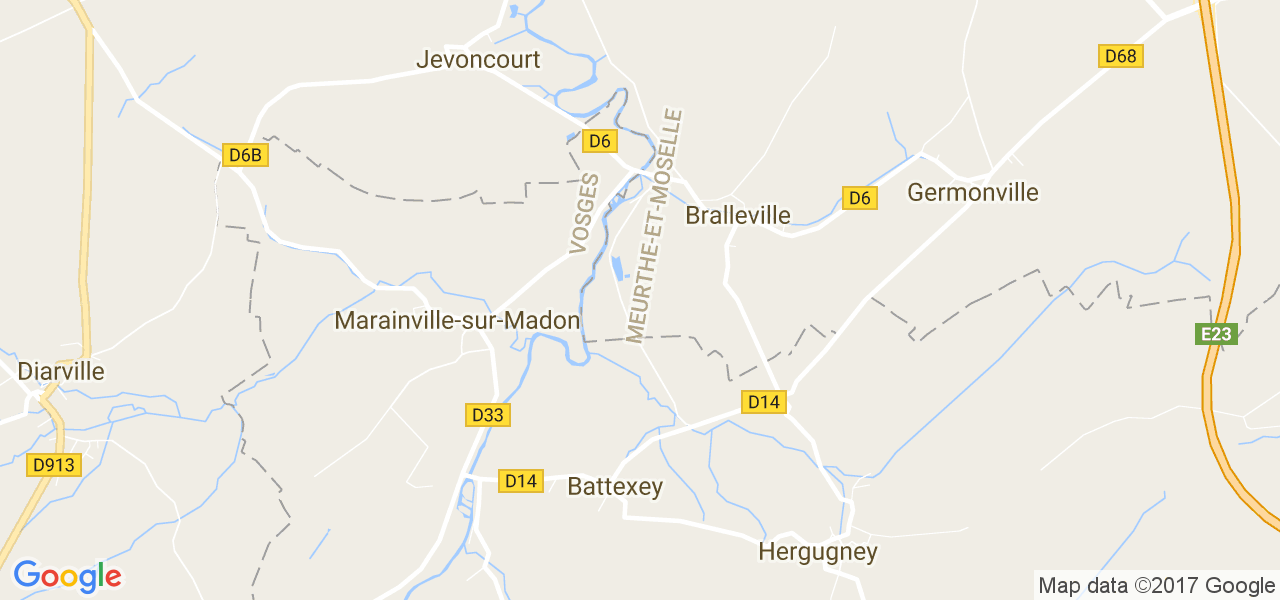 map de la ville de Bralleville