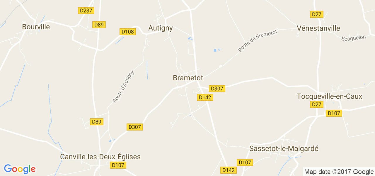 map de la ville de Brametot