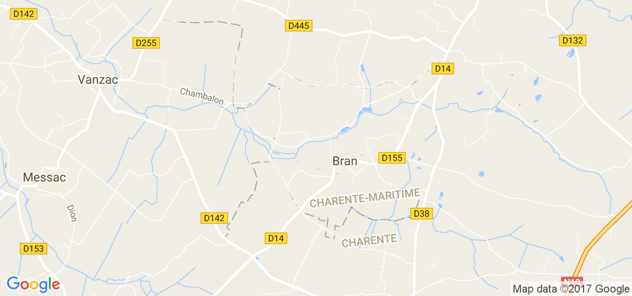 map de la ville de Bran