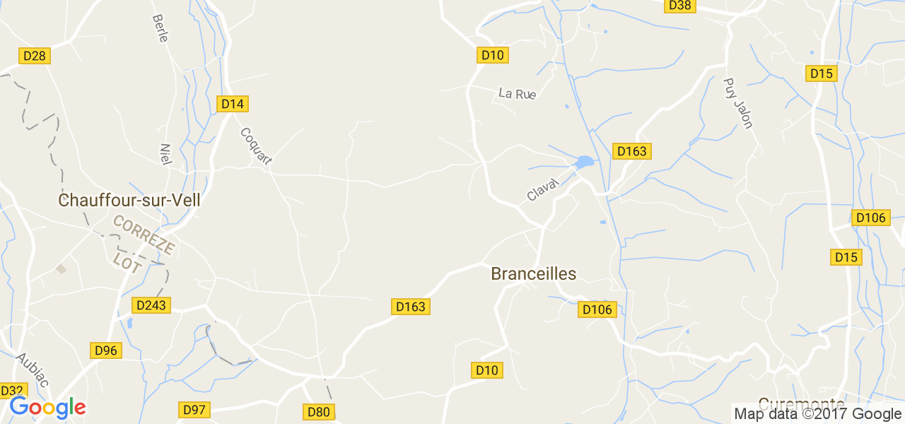 map de la ville de Branceilles