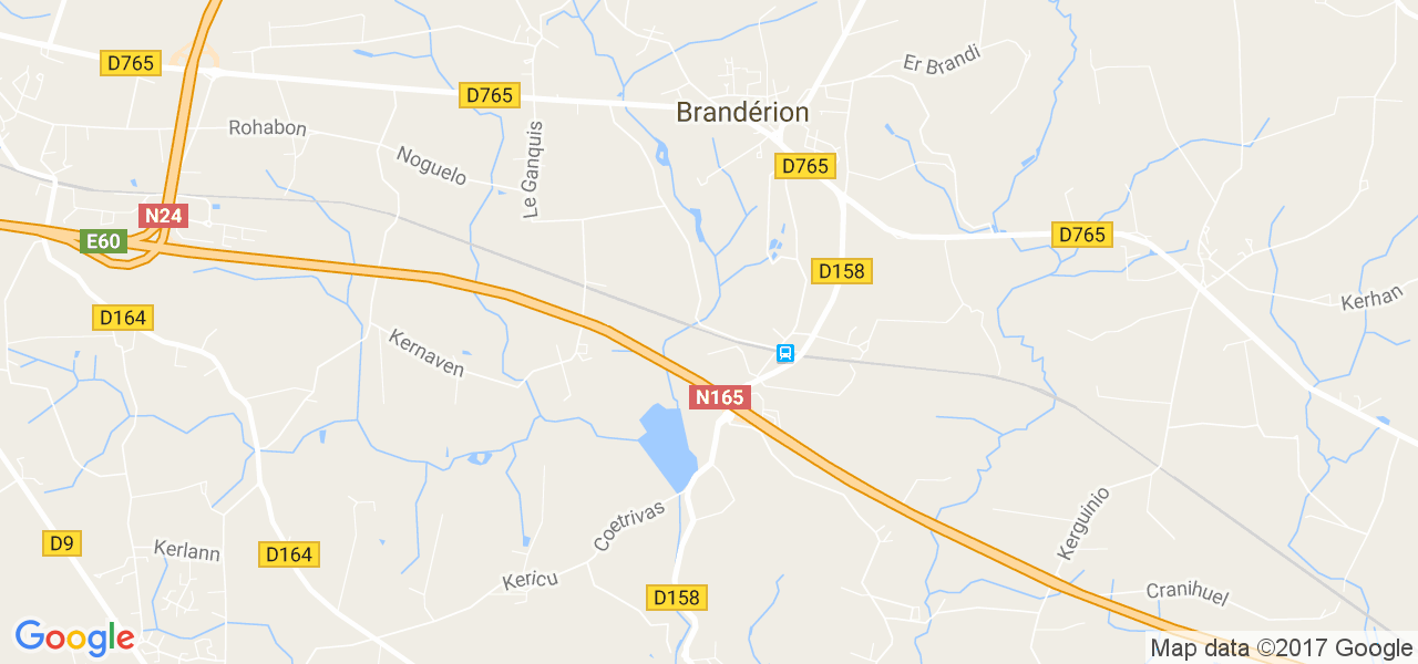 map de la ville de Brandérion