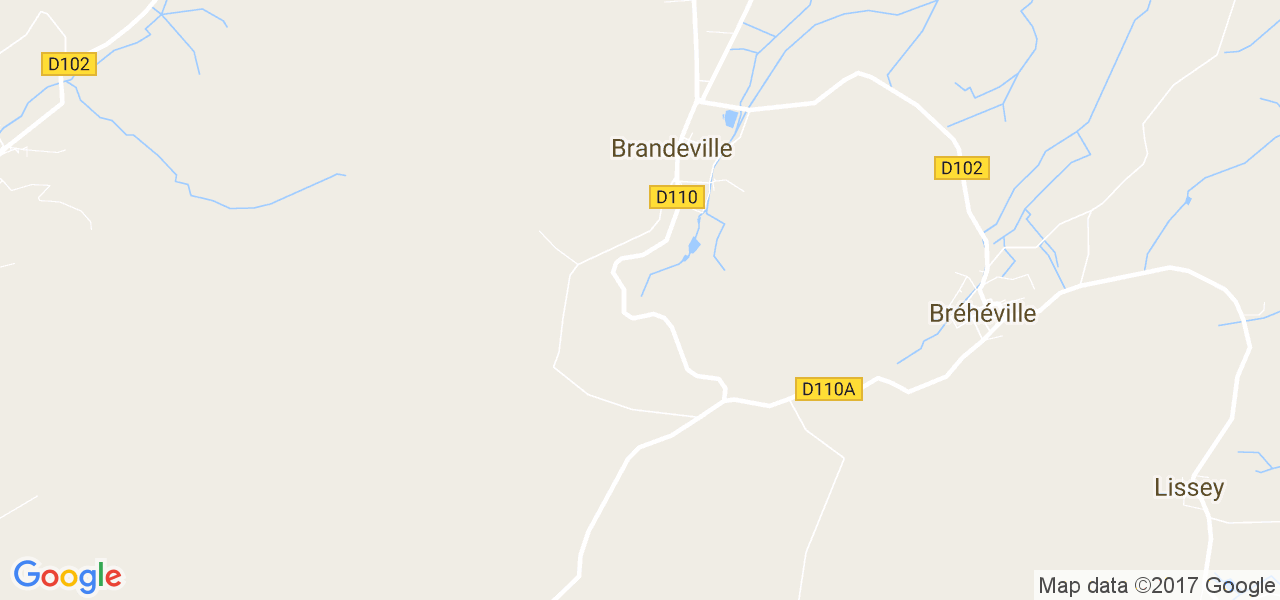 map de la ville de Brandeville