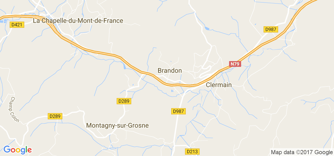 map de la ville de Brandon