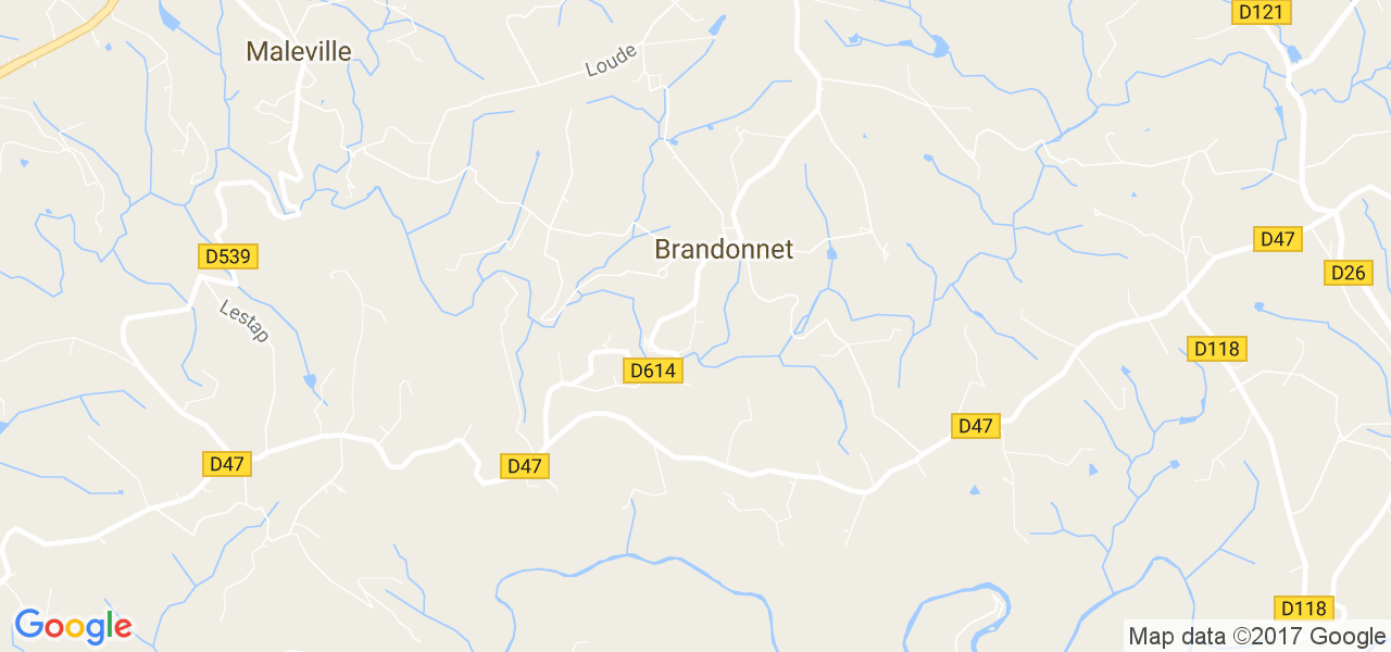 map de la ville de Brandonnet