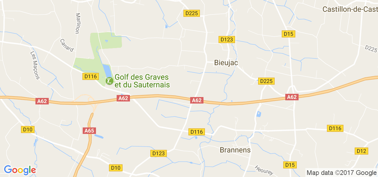 map de la ville de Brannens