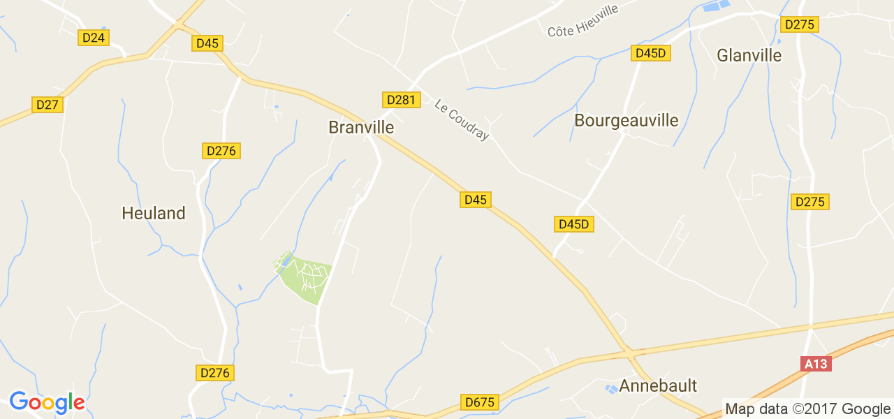 map de la ville de Branville