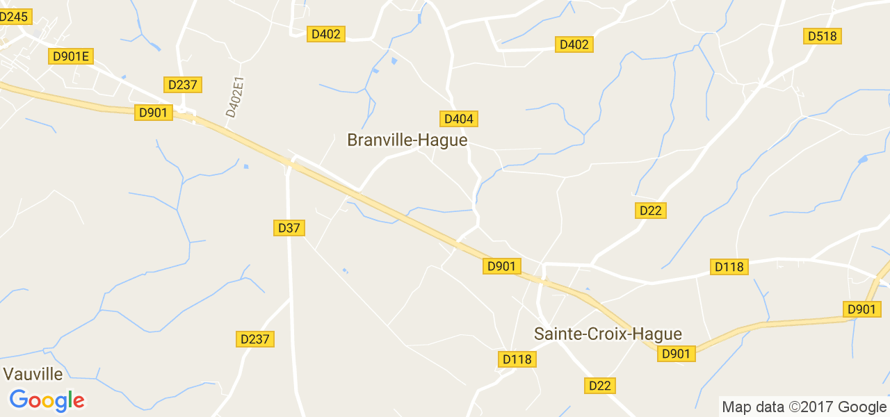 map de la ville de Branville-Hague