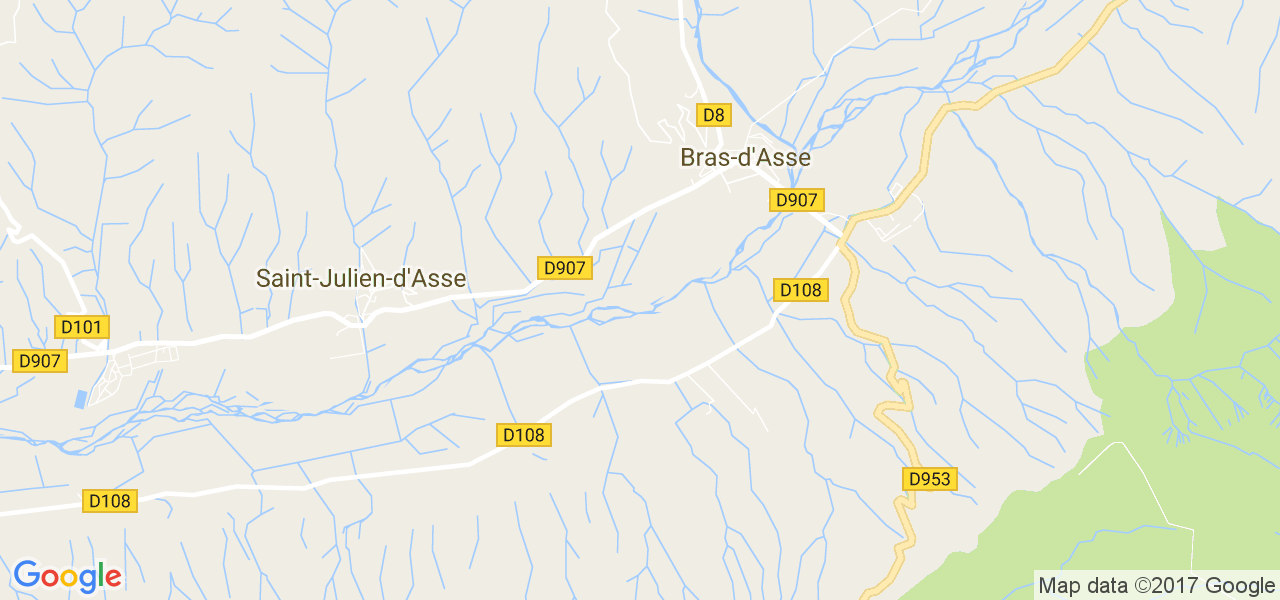 map de la ville de Bras-d'Asse