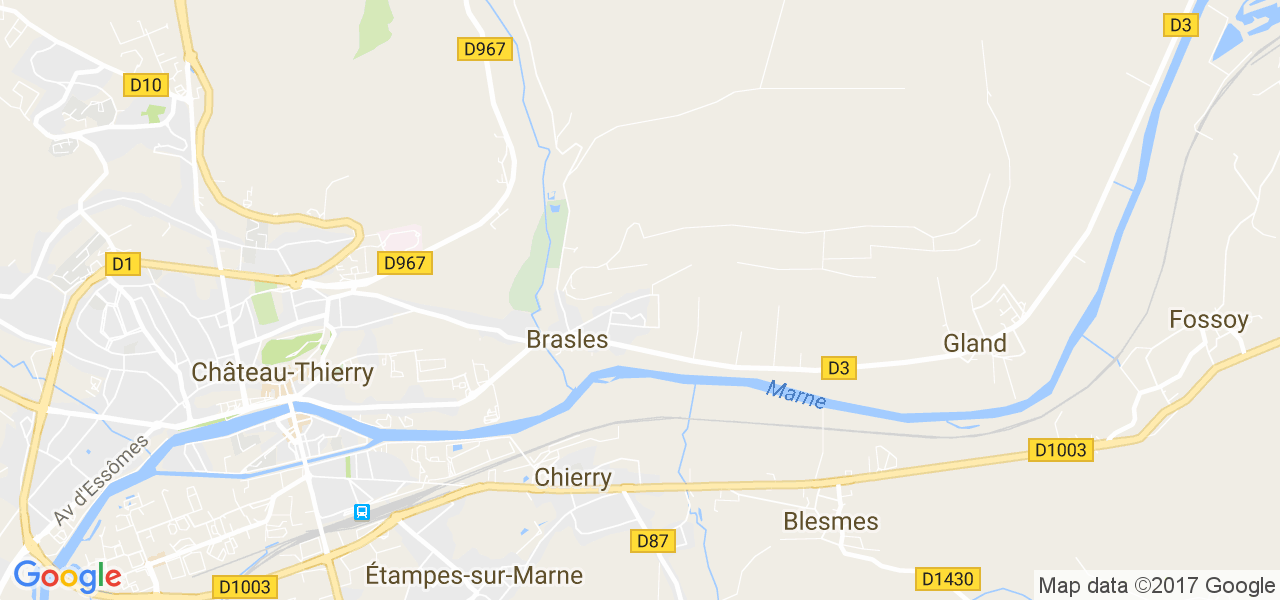 map de la ville de Brasles