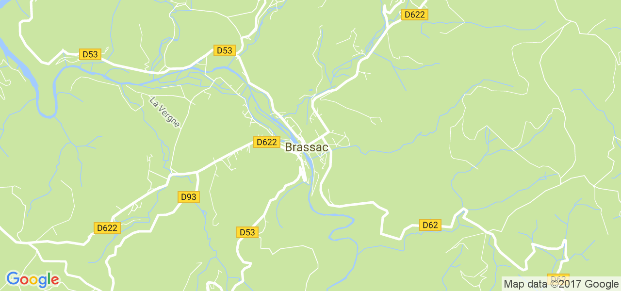 map de la ville de Brassac